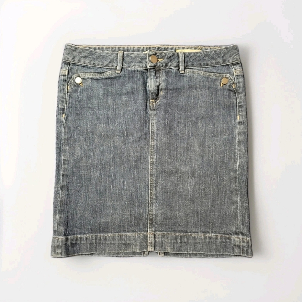 VTG Gap Denim Jean Mini Skirt Dark Wash Women's 6 Y2K Straight Knee Length